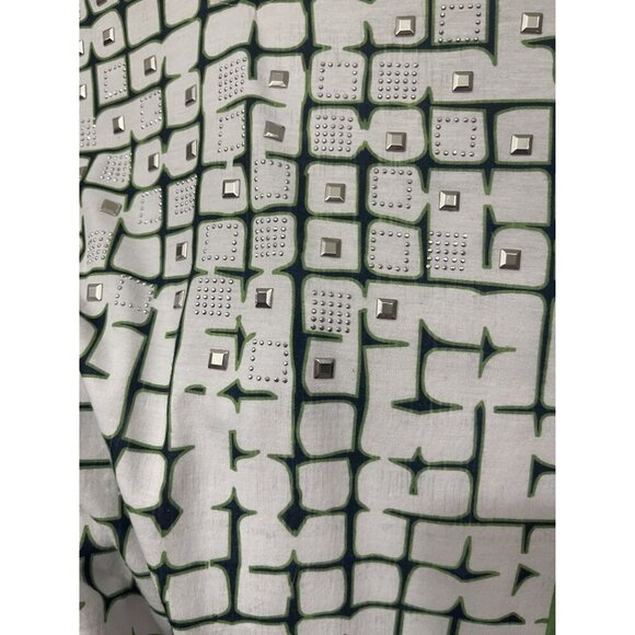 Zenergy by Chico's Short Dolman sleeve top Sparkly Studded Detail Sz 2 (U.S. 12) - Picture 5 of 9